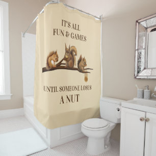 Rideaux De Douche Écureuil Drôle Tous Amusants & Jeux Jusqu'À