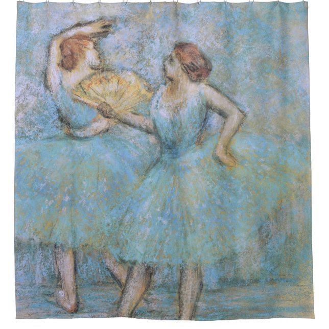Rideaux De Douche Edgar Degas Deux Danseurs, bleu pastel (Devant)