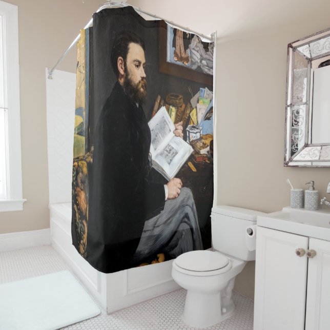 Rideaux De Douche Edouard Manet - Portrait d'Emile Zola (En situation)