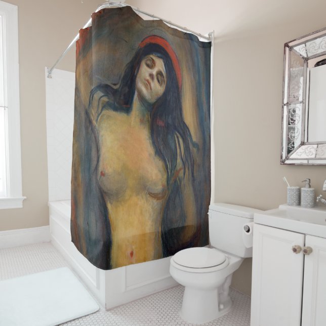 Rideaux De Douche Edvard Munch - Madonna (En situation)