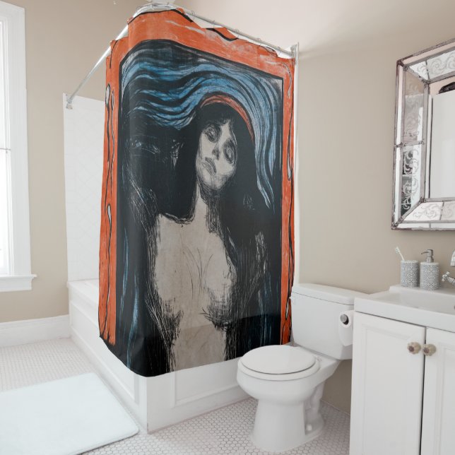 Rideaux De Douche Edvard Munch - Madonna Lithographie (En situation)