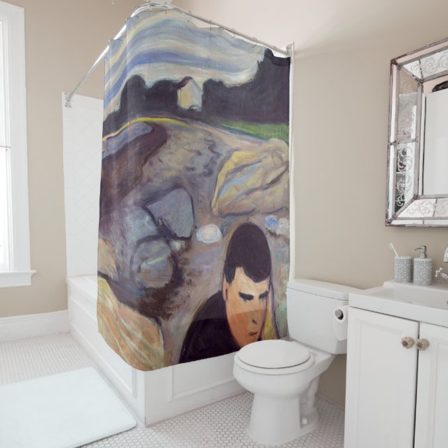 Rideaux De Douche Edvard Munch - Melancholy (En situation)