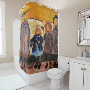 Rideaux De Douche Edvard Munch - Quatre filles à Asgardstrand