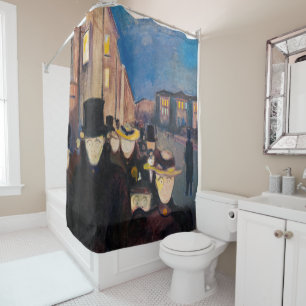 Rideaux De Douche Edvard Munch - Soirée sur Karl Johan Street