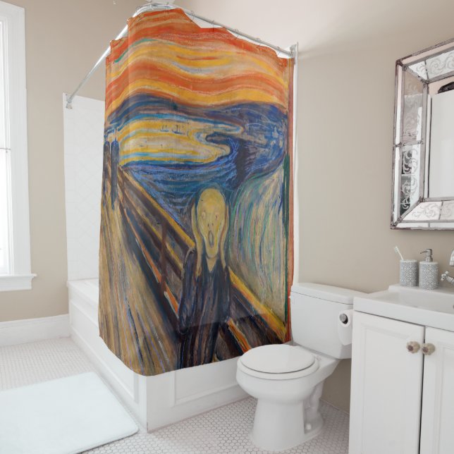 Rideaux De Douche Edvard Munch - The Scream 1893 (En situation)