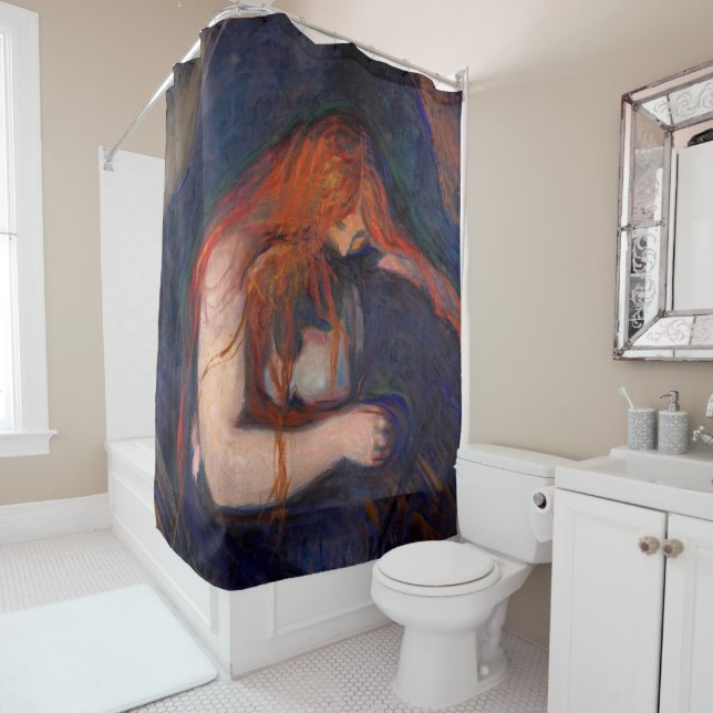 Rideaux De Douche Edvard Munch - Vampire / Amour et douleur (En situation)
