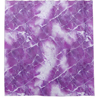 Rideaux De Douche Effet de texture de marbre pourpre