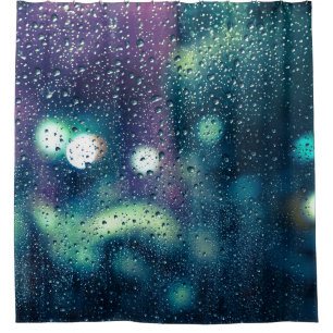 Rideaux De Douche Effet Fenêtre Baisses de pluie vintage