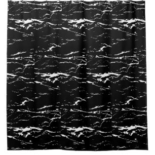 Rideaux De Douche Effet marbré noir et blanc