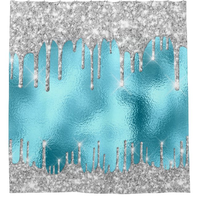 Rideaux De Douche Effet Parties scintillant des gouttes d'étincelle  (Devant)