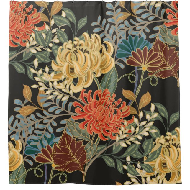 Rideaux De Douche Elégance Abstraite motif sans couture avec bac fle (Devant)