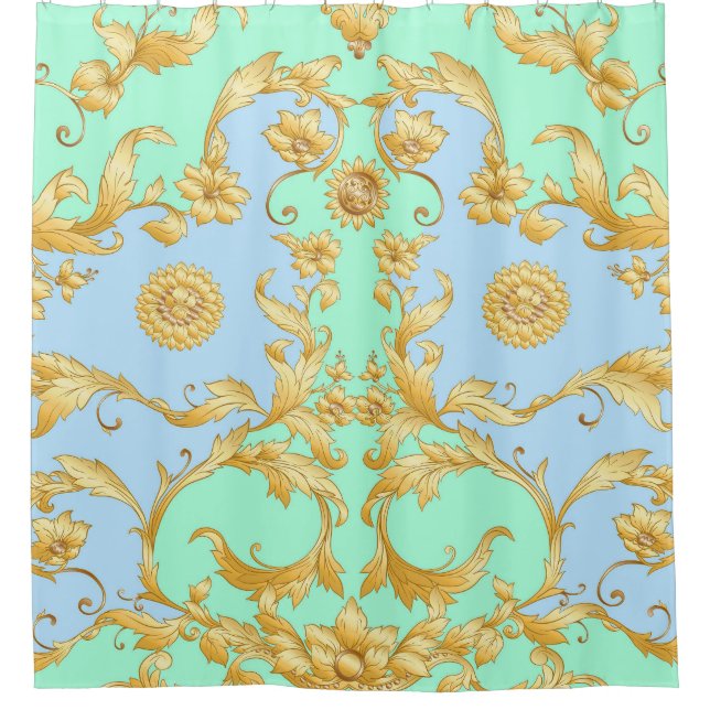 Rideaux De Douche Élégance de la Renaissance baroque Rococo (Devant)