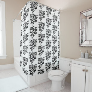 Rideaux De Douche Élégance du tatouage rose