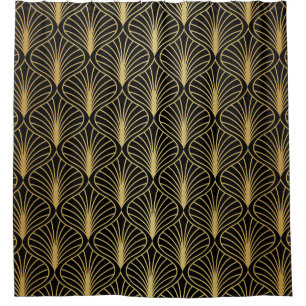 Rideaux De Douche Élégant Arrière - plan Art Déco. Pat Abstrait tran