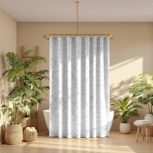 Rideaux De Douche Elégant blanc & gris clair Motif de Damas Florales