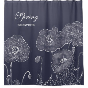Rideaux De Douche Elégant Chalkboard Ressort Floral Couleur personna