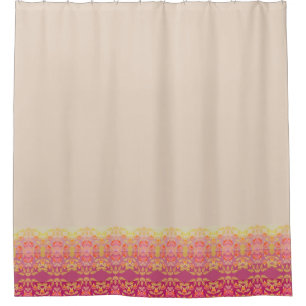 Rideaux De Douche Élégant floral d'abricot