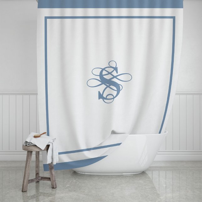 Rideaux De Douche Elegant Hotel Chic Stylish Monogram (Créateur téléchargé)
