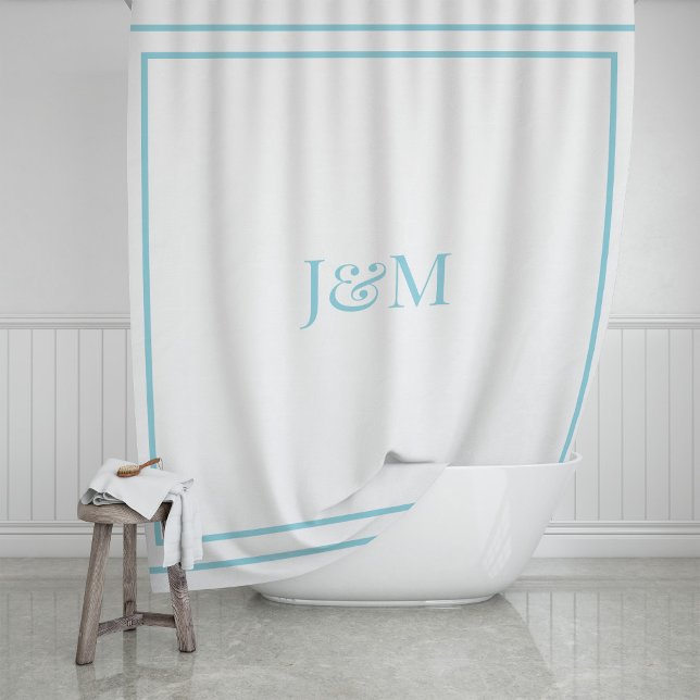 Rideaux De Douche Elegant Hotel Chic Stylish Monogram Ampersand (Créateur téléchargé)