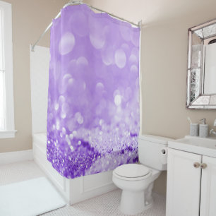 RIDEAUX DE DOUCHE ÉLÉGANT LAVENDER PURPLE PATTERNEL SHOWER CURTAIN