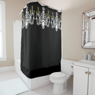 Rideaux De Douche Élégant lustre blanc, sur mesure
