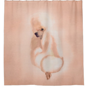 Rideaux De Douche Élégant mélange de caniche blanc standard