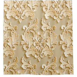 Rideaux De Douche Elégant motif de Damas Vintage texture