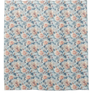 Rideaux De Douche Elégant motif floral.