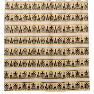 Rideaux De Douche Élégant Motif vectoriel Arabesque en Peach & Beige