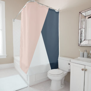 Rideaux De Douche Élégant rougissent les triangles géométriques