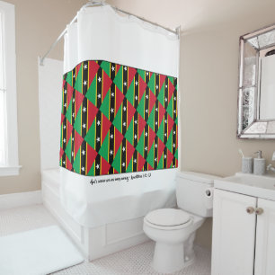 Rideaux De Douche Élégant ST KITTS & NEVIS Les bontés de Dieu Lm 3:2