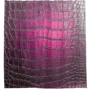 Rideaux De Douche Élégante, brillante, texture en cuir gaufré en 
