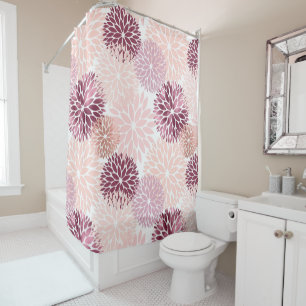 Rideaux De Douche Élégante et Chic Fête de Mariage Florale Rose