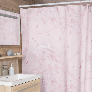 Rideaux De Douche Élégante fille de luxe rose