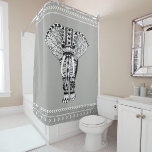 Rideaux De Douche Éléphant tribal de Bohême