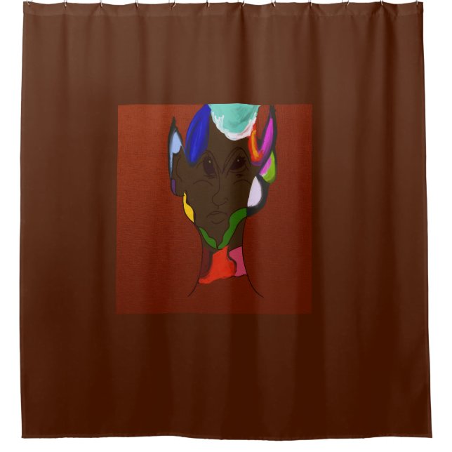 Rideaux De Douche Elf Map Art  (Devant)