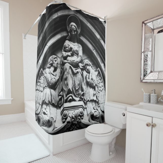 Rideaux De Douche Elle Attend Haut (En situation)
