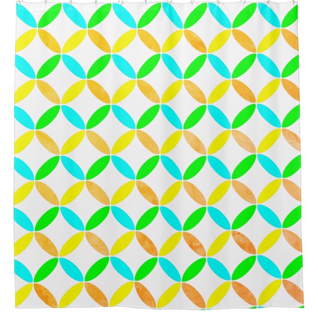 Rideaux De Douche Ellipse Motif Art Abstrait (Devant)