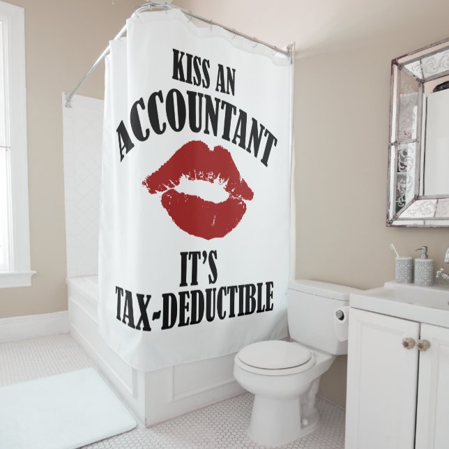 Rideaux De Douche embrasser un comptable drôle CPA (En situation)