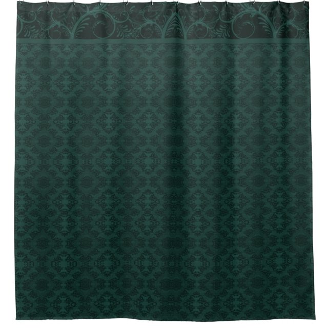 Rideaux De Douche Emerald Damask (Devant)
