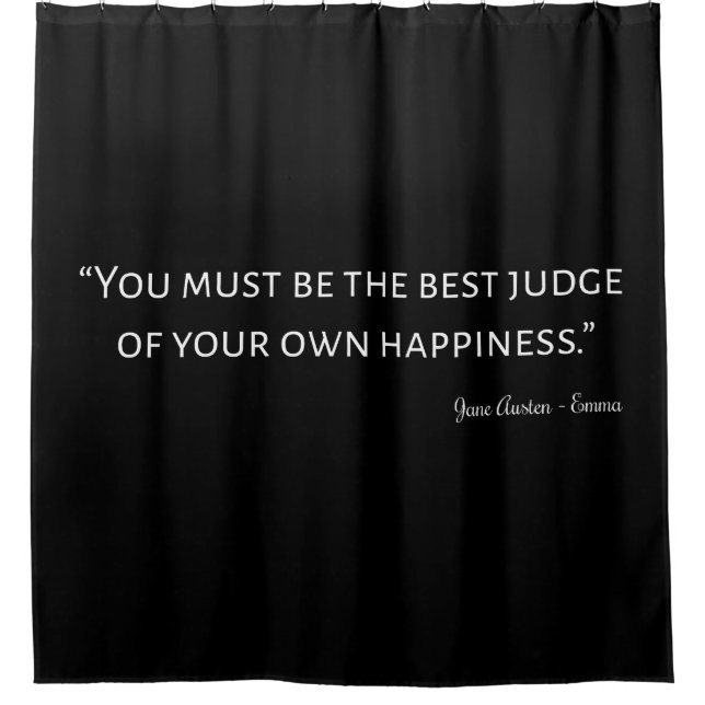 Rideaux De Douche Emma De Jane Austen Citation I (Devant)