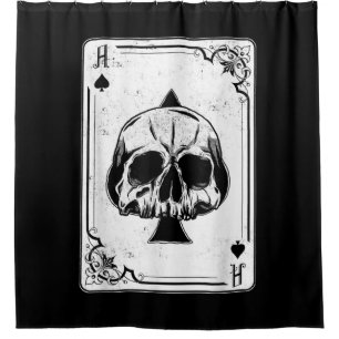 Rideaux De Douche Emo Gothique Et Punk Ace de Spades Poker Jeu