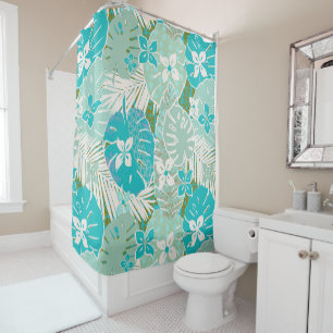 Rideaux De Douche Empreinte d'aloha hawaïen tropical