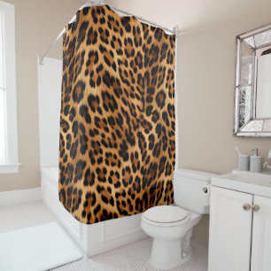 Rideaux De Douche Empreinte de léopard Brown chic