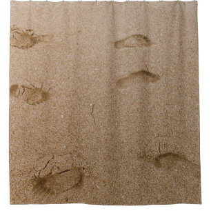 Rideaux De Douche Empreinte de pied en bord de mer