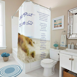 Rideaux De Douche empreintes dans le sable