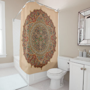 Rideaux de douche en mosaïque vintage