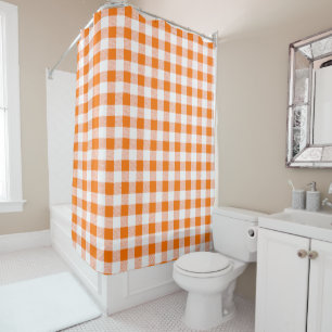 Rideaux De Douche en vichy orange