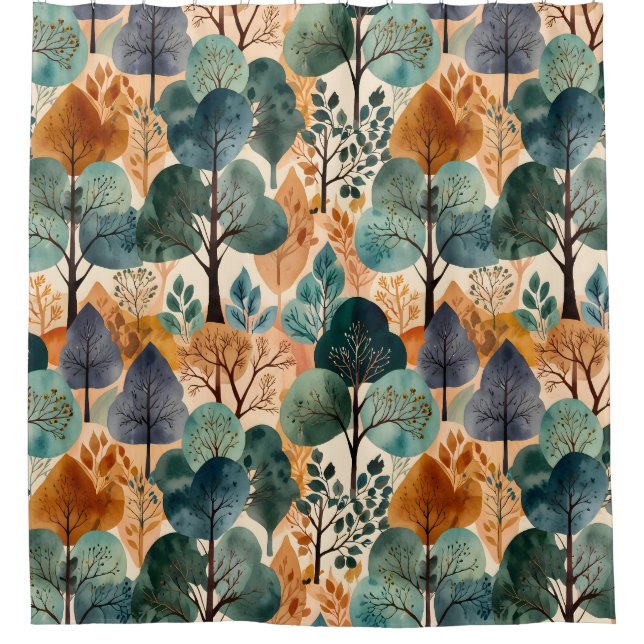 Rideaux De Douche Enchanter les arbres d'automne (Devant)