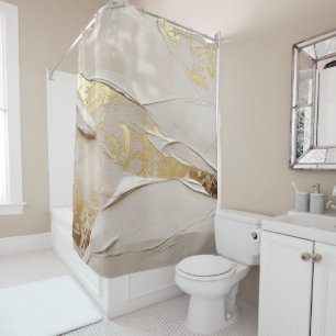 Rideaux De Douche Enduit Texturé Rose Gold Abstrait
